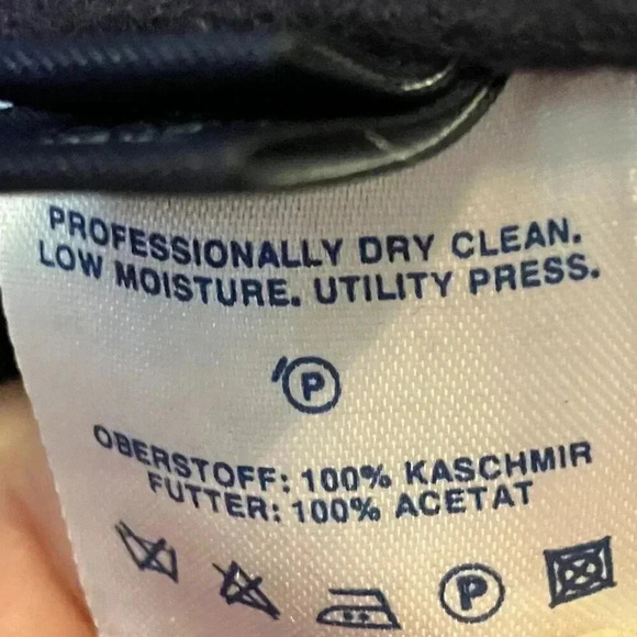 Lands' End Mens Vintage Y2K 100% Cashmere Luxury Blazer Jacket 43R Blue FA EXC - Picture 9 of 12